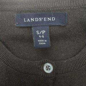 Lands' End Ladies Dark Brown Cashmere Cardigan